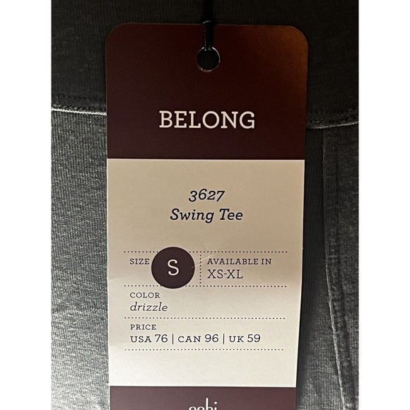 Cabi Women’s #3627 Gray Long Sleeve Stretch Knit Swing Tee Size S Small - Picture 7 of 7